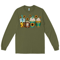 Army Green yellowstone coffee cups Long Sleeve Tee - OliviaCreatesArt