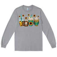 Heather Grey yellowstone coffee cups Long Sleeve Tee - OliviaCreatesArt