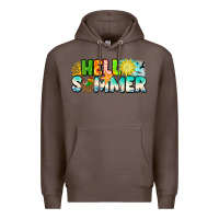 Coffee Hello Summer Premium Hoodie - CowhideDigitalArt