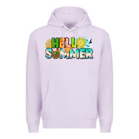 Lilac Hello Summer Premium Hoodie - CowhideDigitalArt