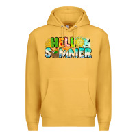 Mustard Hello Summer Premium Hoodie - CowhideDigitalArt
