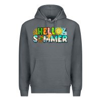 Rock Hello Summer Premium Hoodie - CowhideDigitalArt