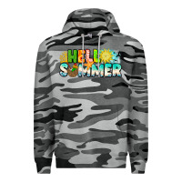 Slate Camo Hello Summer Premium Hoodie - CowhideDigitalArt
