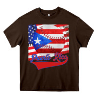 Chocolate Brown Puerto Rico Baseball Heavy Core Tee - Bettercallsaul