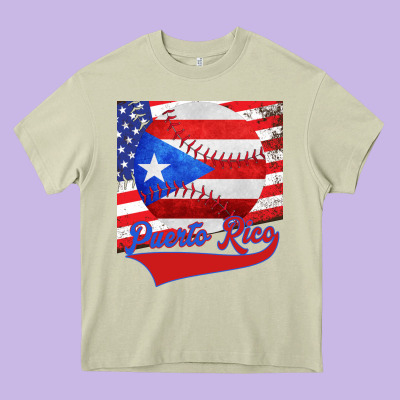 Puerto Rico Baseball Heavy Core Tee Designed By Bettercallsaul