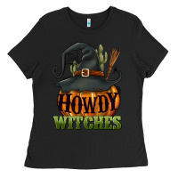 Black Howdy witches Ladies Tee - NancyCooperArtShop