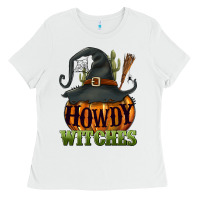 White Howdy witches Ladies Tee - NancyCooperArtShop
