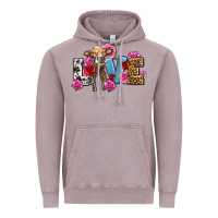 Vintage Zinc love with cow olivia Vintage Hoodie - OliviaCreatesArt