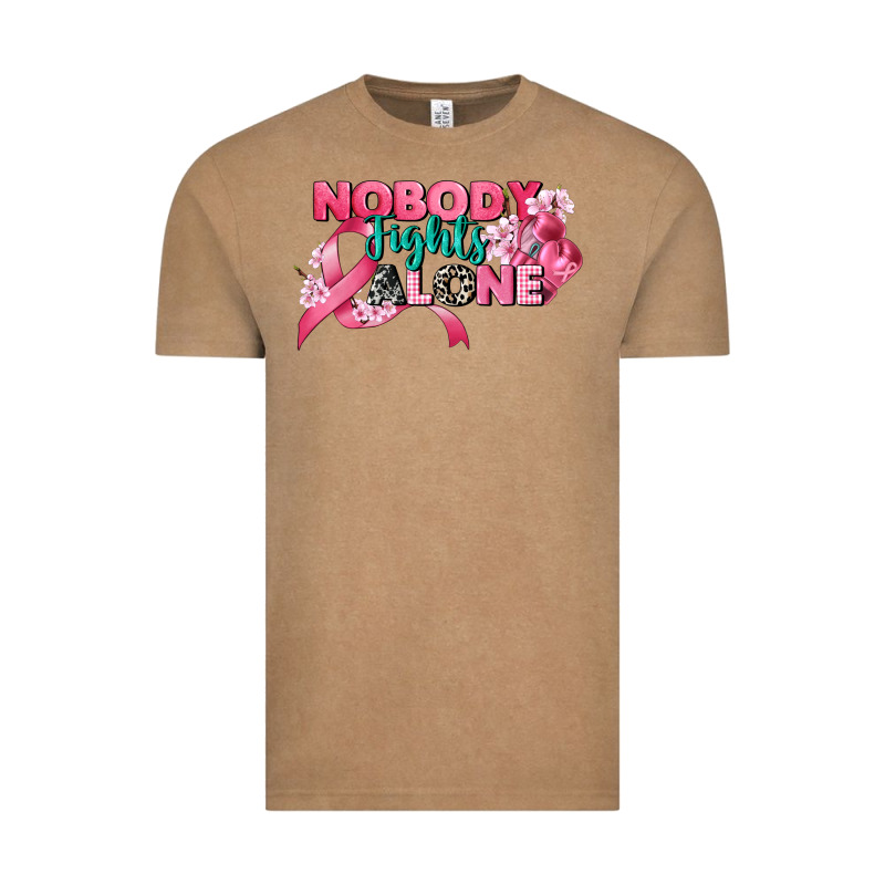 Nobody Fights Alone Cancer Awareness Vintage Tee by CowGirlArtShop | Teevron