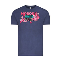 Vintage Denim nobody fights alone cancer awareness Vintage Tee - CowGirlArtShop