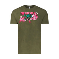 Vintage Olive nobody fights alone cancer awareness Vintage Tee - CowGirlArtShop