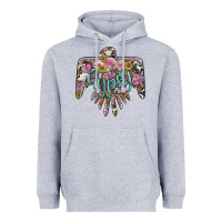 Heather Grey gypsy soul thunderbird Heavyweight Hoodie - BarkalooDesign