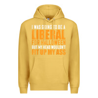 Antique Gold i was going to be a liberal for halloween but my head Premium Hoodie - longCreatives