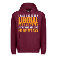 Burgundy i was going to be a liberal for halloween but my head Premium Hoodie - longCreatives