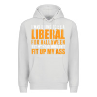 Dove Grey i was going to be a liberal for halloween but my head Premium Hoodie - longCreatives