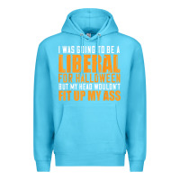Ocean Blue i was going to be a liberal for halloween but my head Premium Hoodie - longCreatives