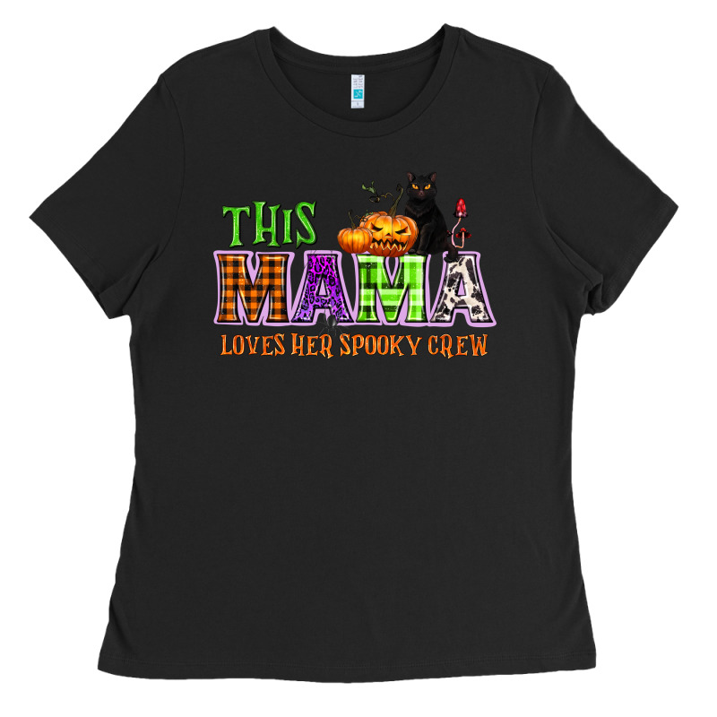 This Mama Loves Her Spooky Crew Ladies Tee by NancyCooperArtShop | Teevron