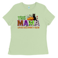 Matcha This mama loves her spooky crew Ladies Tee - NancyCooperArtShop