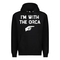 Black im with the orca costume halloween matching party Premium Hoodie - longCreatives