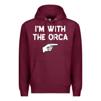 Burgundy im with the orca costume halloween matching party Premium Hoodie - longCreatives