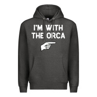 Charcoal Heather im with the orca costume halloween matching party Premium Hoodie - longCreatives