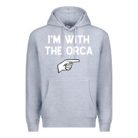 Heather Grey im with the orca costume halloween matching party Premium Hoodie - longCreatives