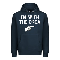 Navy im with the orca costume halloween matching party Premium Hoodie - longCreatives