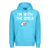 Ocean Blue im with the orca costume halloween matching party Premium Hoodie - longCreatives
