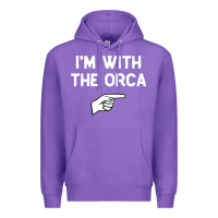 Purple im with the orca costume halloween matching party Premium Hoodie - longCreatives