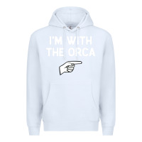 White im with the orca costume halloween matching party Premium Hoodie - longCreatives
