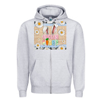 Heather Grey easter vibes tumbler Zipper Hoodie - Artiststas