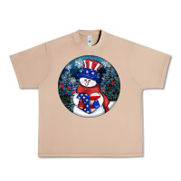 Burro Patriotic snowman ornament 4th of july Urban Heavy Tee - HowdyJamesFarm