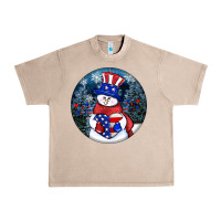 French Oak Patriotic snowman ornament 4th of july Urban Heavy Tee - HowdyJamesFarm