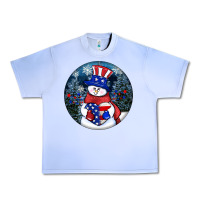 Grape Ice Patriotic snowman ornament 4th of july Urban Heavy Tee - HowdyJamesFarm