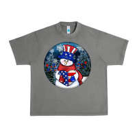 Tornado Patriotic snowman ornament 4th of july Urban Heavy Tee - HowdyJamesFarm