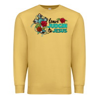 Antique Gold leave judgin to jesus Premium Sweatshirt - BarkalooDesign