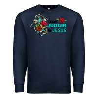 Navy leave judgin to jesus Premium Sweatshirt - BarkalooDesign