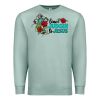 Seafoam leave judgin to jesus Premium Sweatshirt - BarkalooDesign