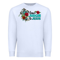 White leave judgin to jesus Premium Sweatshirt - BarkalooDesign
