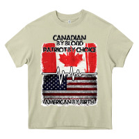 Mossy American By Birth Canadian By Blood Patriot By Choice Heavy Core Tee - Bettercallsaul