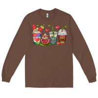 Chestnut watermelon summer coffee cups Long Sleeve Tee - OliviaCreatesArt