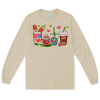 Mushroom watermelon summer coffee cups Long Sleeve Tee - OliviaCreatesArt