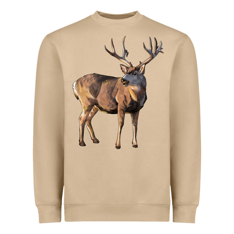 Mule Buck Deer Heavyweight Sweatshirt by LillyAllenDesigns | Teevron