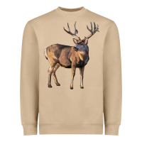 Mushroom Mule Buck Deer Heavyweight Sweatshirt - LillyAllenDesigns
