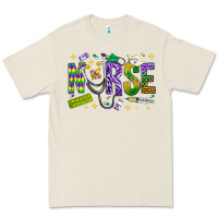 Bone Mardi Gras Nurse Premium Tee - NancyCooperArtShop