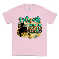 Bubblegum Pink Pretty girls walk like this Classic Tee - HowdyJamesFarm