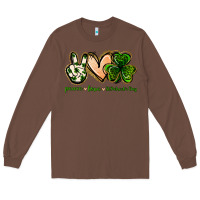 Chestnut peace love st.patrick's day Long Sleeve Tee - Jasminsmagicworld