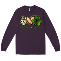Plum peace love st.patrick's day Long Sleeve Tee - Jasminsmagicworld