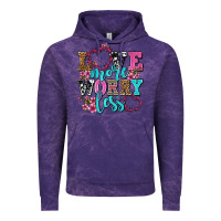 Cloud Purple love more worry less olivia Vintage Hoodie - OliviaCreatesArt
