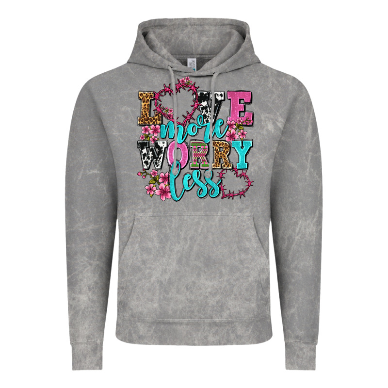Love More Worry Less Olivia Vintage Hoodie by OliviaCreatesArt | Teevron